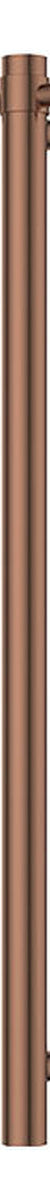 Isabella Vertical Heated Towel Rail, 100 x 900mm, Brushed Copper