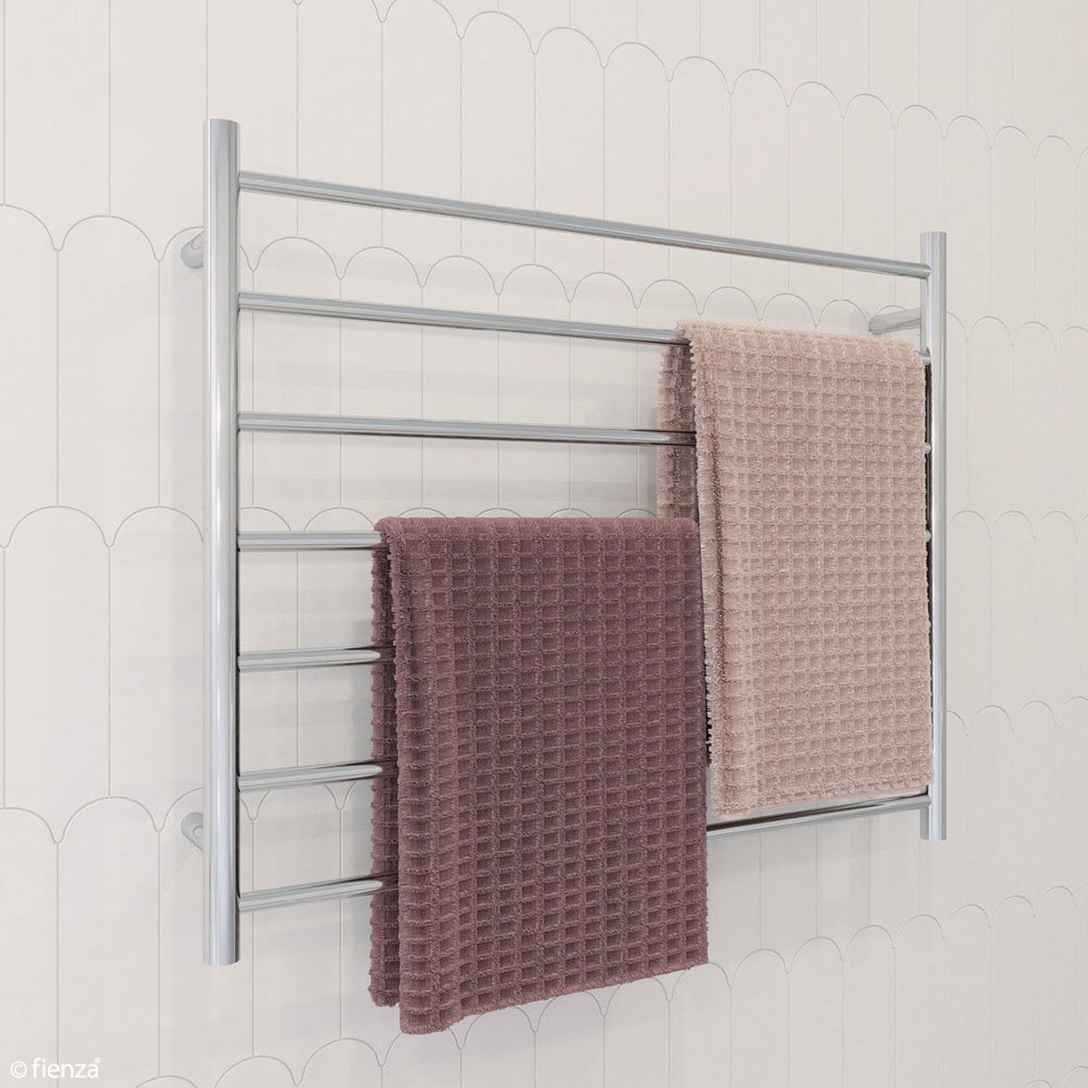 Fienza Isabella Heated Towel Rail, 900x750mm, Chrome