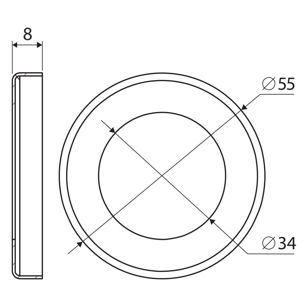 Kaya Round Cover Plate, Matte Black