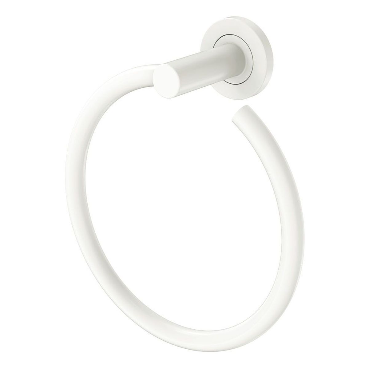 Kaya Hand Towel Ring, Matte White