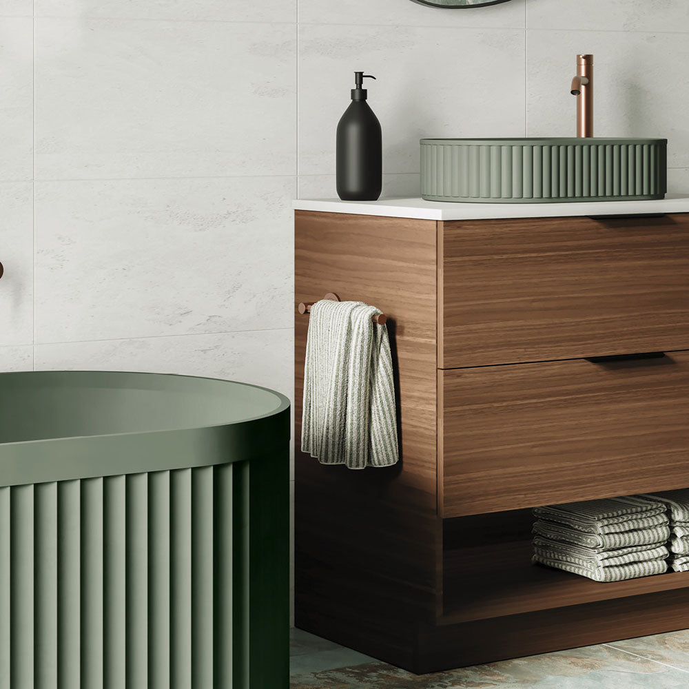 Kaya Hand Towel Rail/Toilet Roll Holder, Brushed Copper