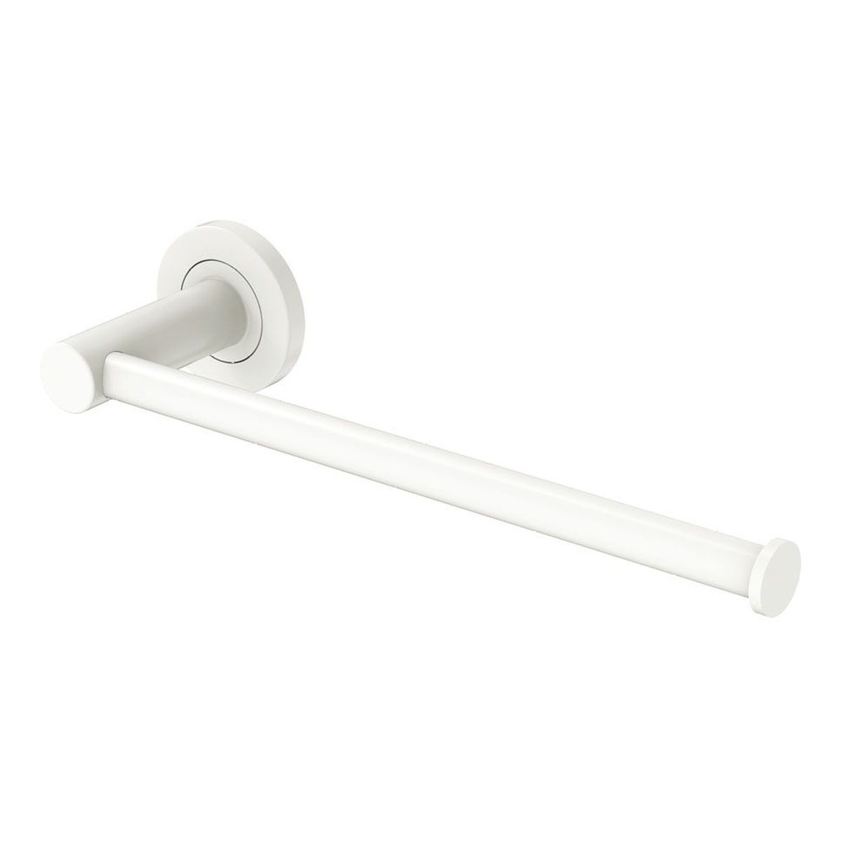 Kaya Hand Towel Rail/Toilet Roll Holder, Matte White