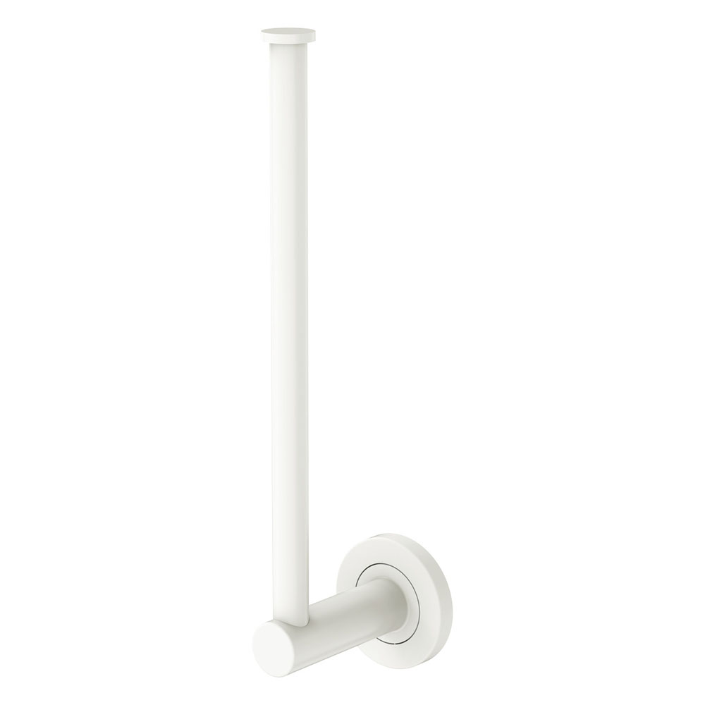 Kaya Hand Towel Rail/Toilet Roll Holder, Matte White