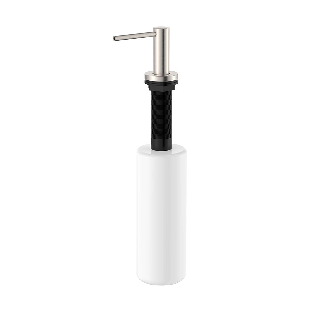 Kaya Bench Mounted Soap Dispenser, Brushed Nickel