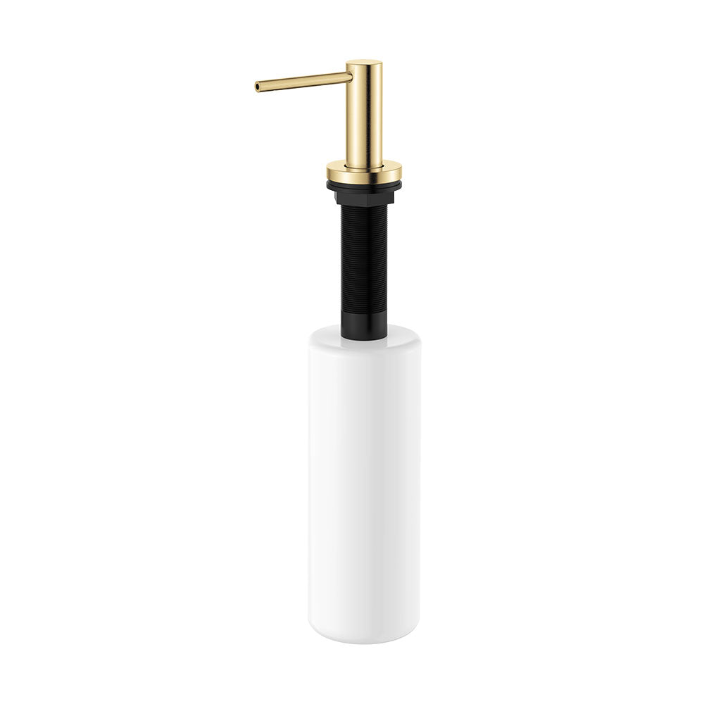 Kaya Bench Mounted Soap Dispenser, Urban Brass