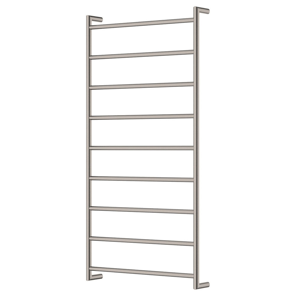 Kaya Heated Towel Rail, 600 x 1200mm, Brushed Nickel