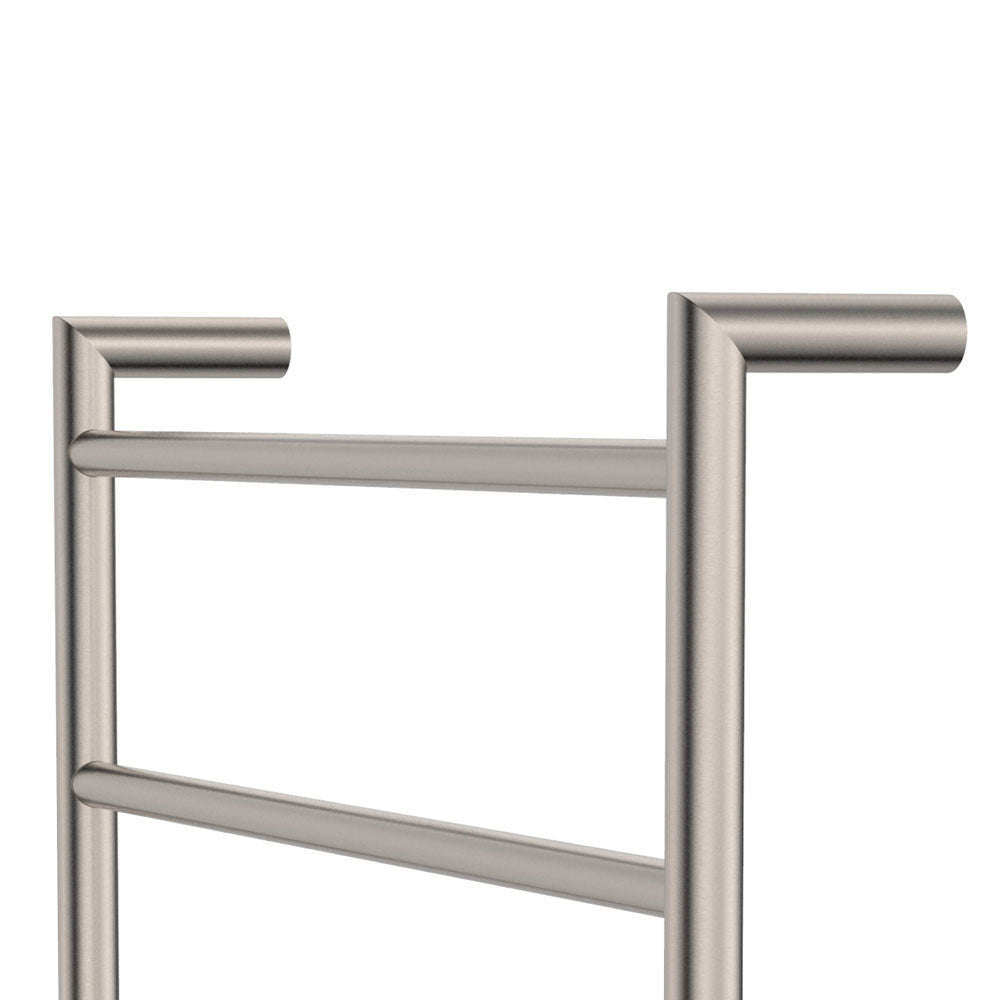 Kaya Heated Towel Rail, 600 x 1200mm, Brushed Nickel