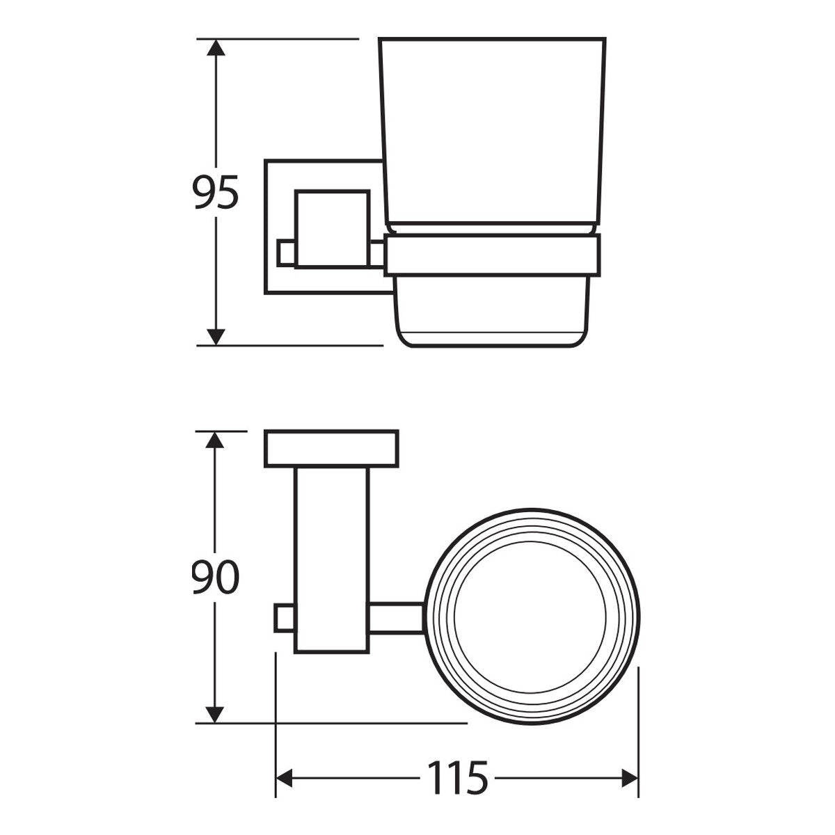 Fienza Modena Tumbler & Holder