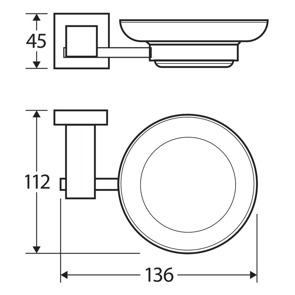 Fienza Modena Glass Soap Dish