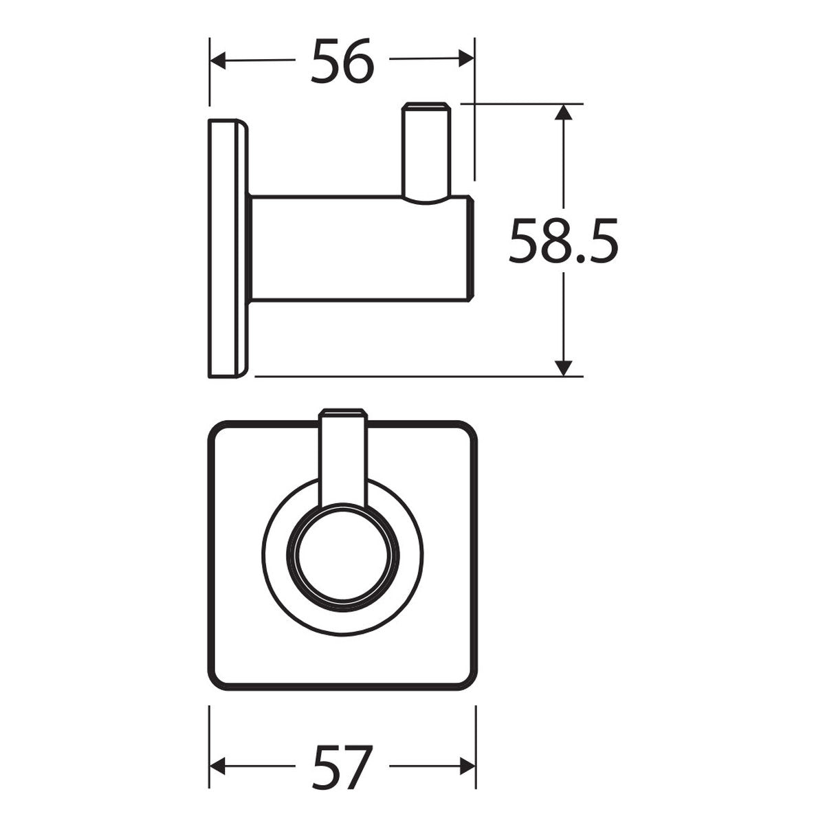 Fienza Sansa Robe Hook, Matte White