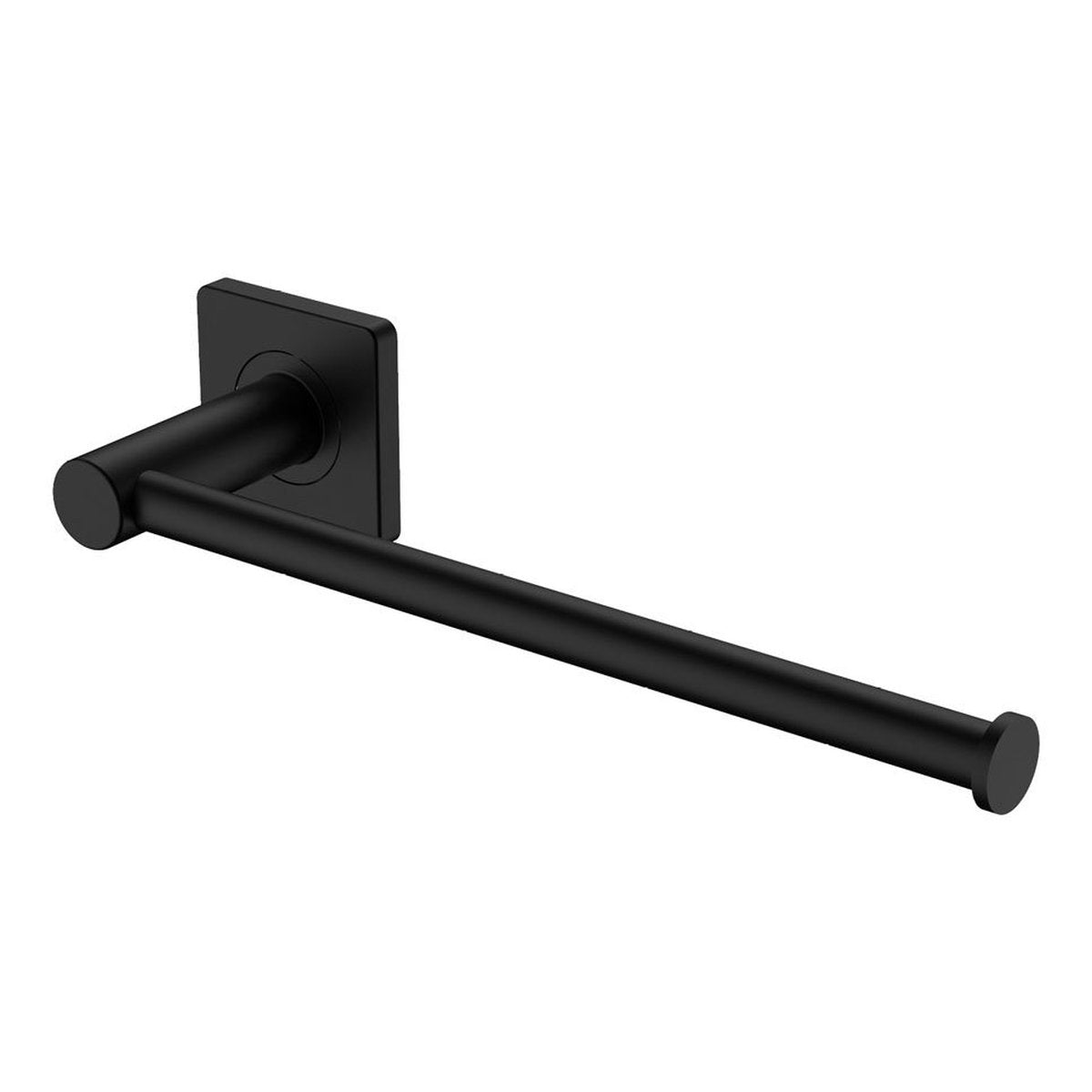 Fienza Sansa Hand Towel Rail/Toilet Roll Holder, Matte Black