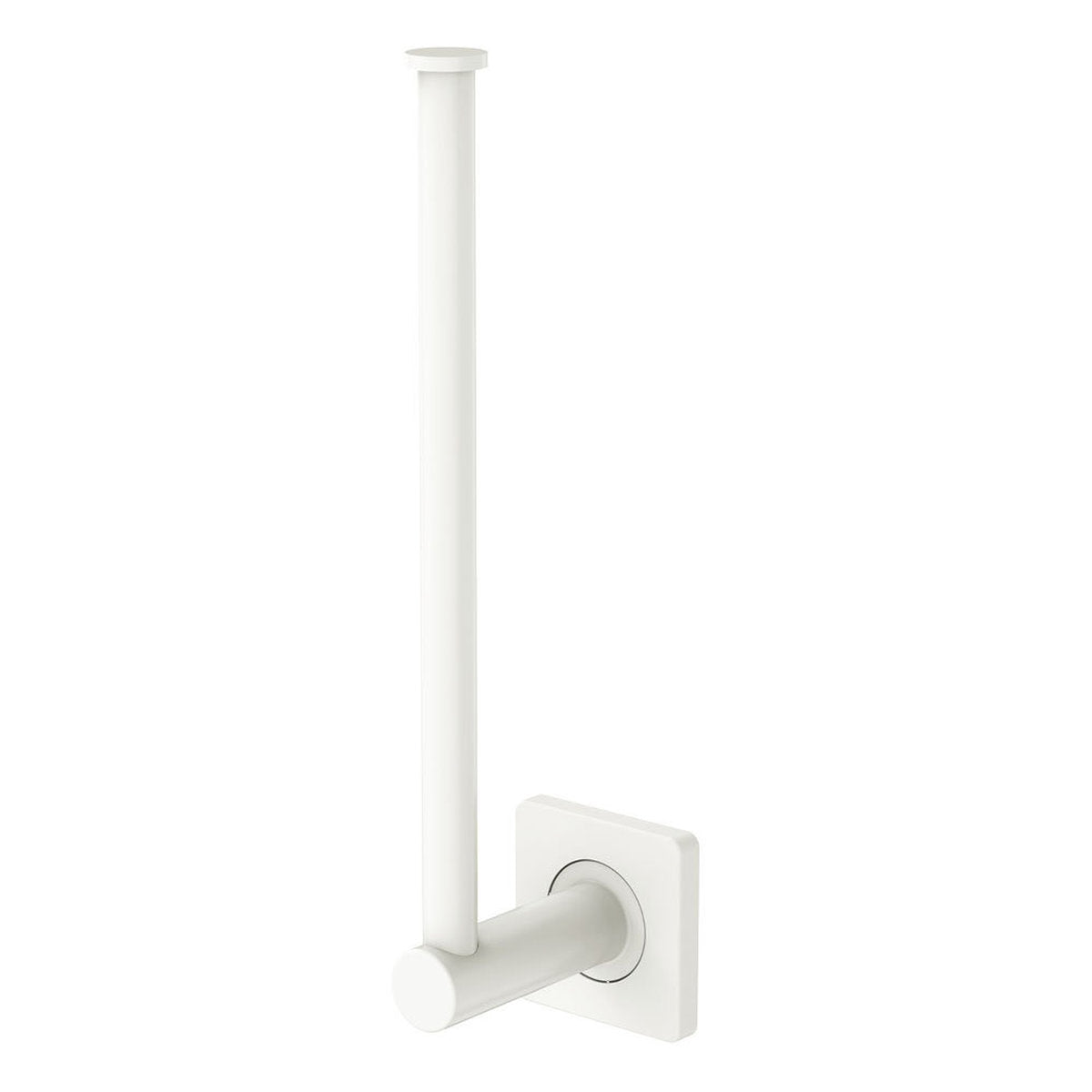 Fienza Sansa Hand Towel Rail/Toilet Roll Holder, Matte White