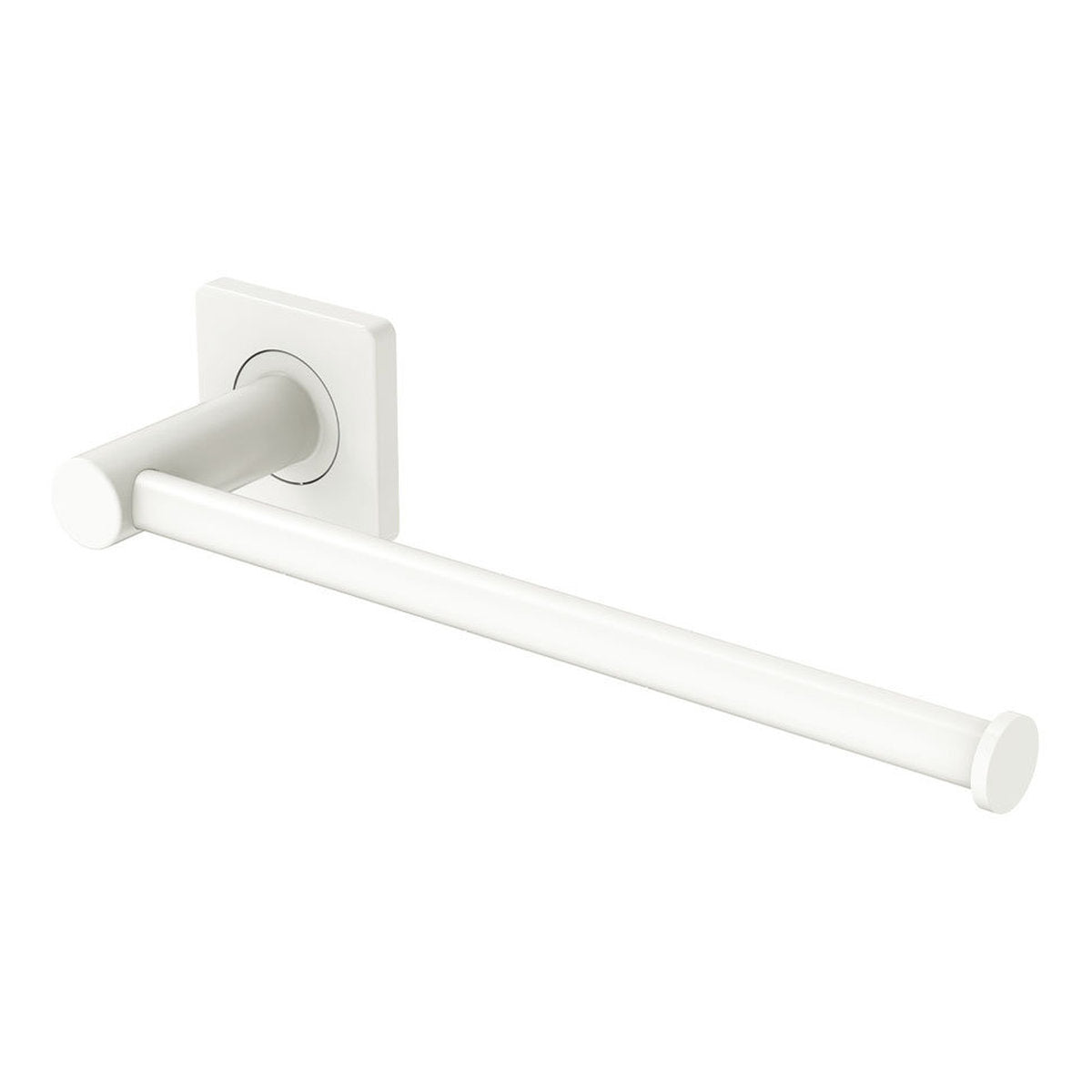 Fienza Sansa Hand Towel Rail/Toilet Roll Holder, Matte White