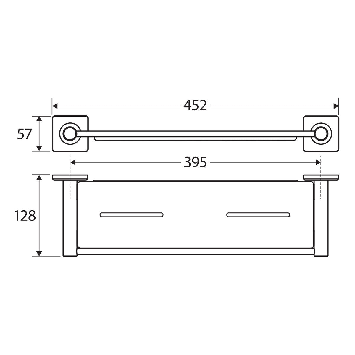 Fienza Sansa Shower Shelf, Chrome