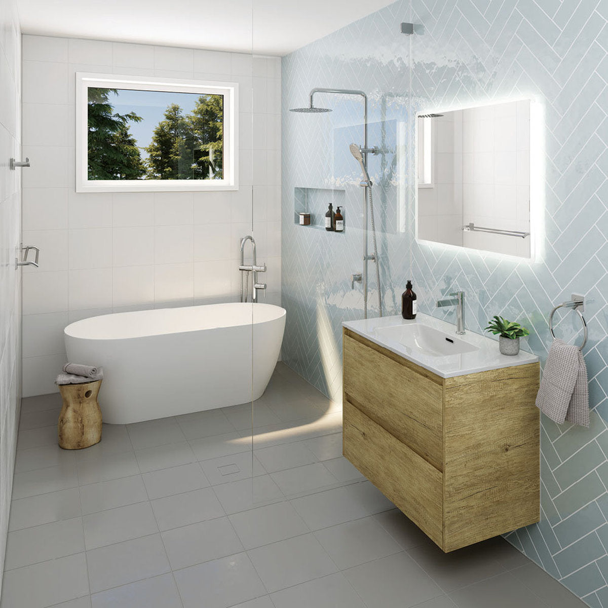 Fienza Sansa Double Towel Rail, 900mm, Chrome