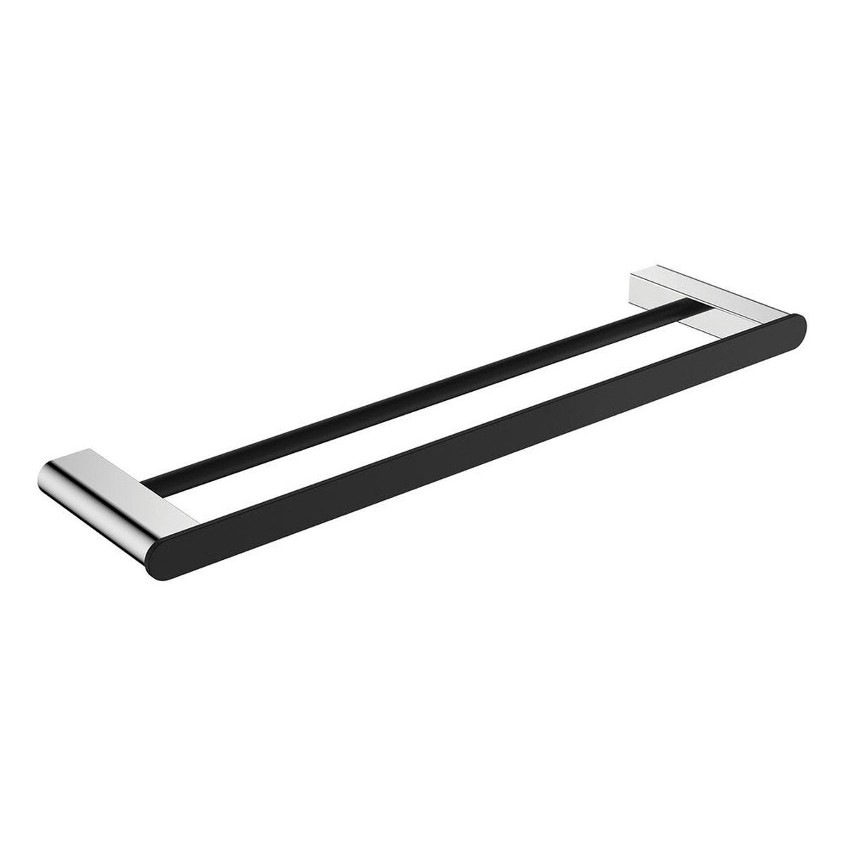 Fienza Lincoln Double Towel Rail, 600mm, Mixed Finish