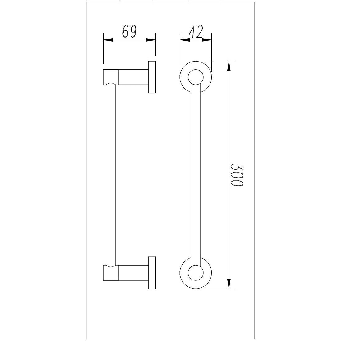 Cioso 300mm Towel Bar Brushed Nickel