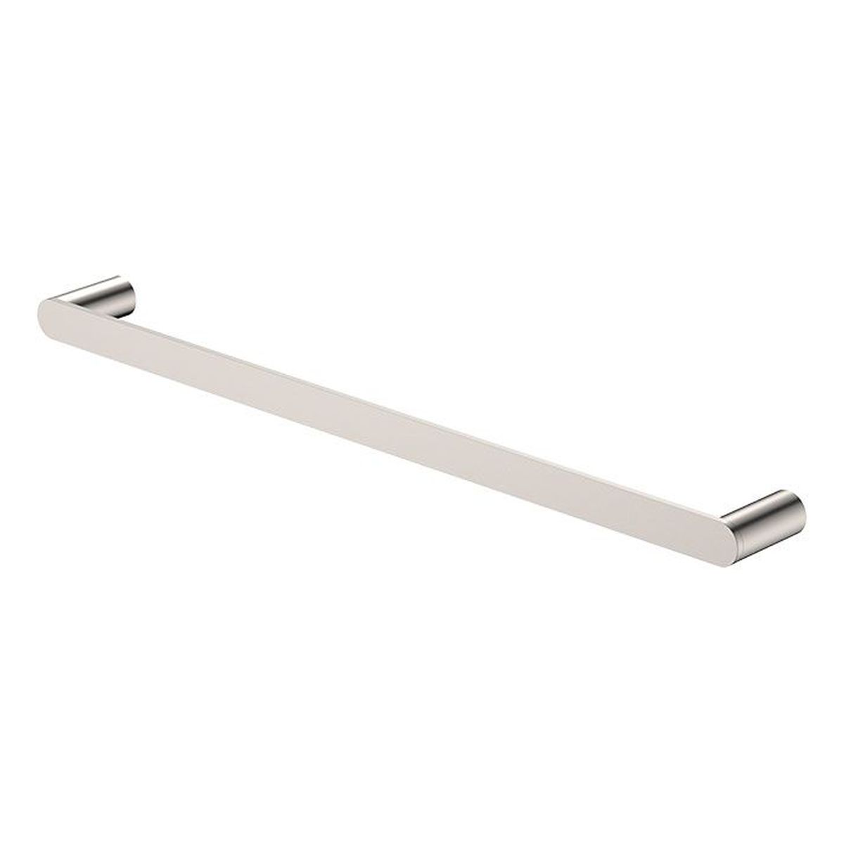 Empire Slim Single Towel Rail, 600mm, Brushed Nickel