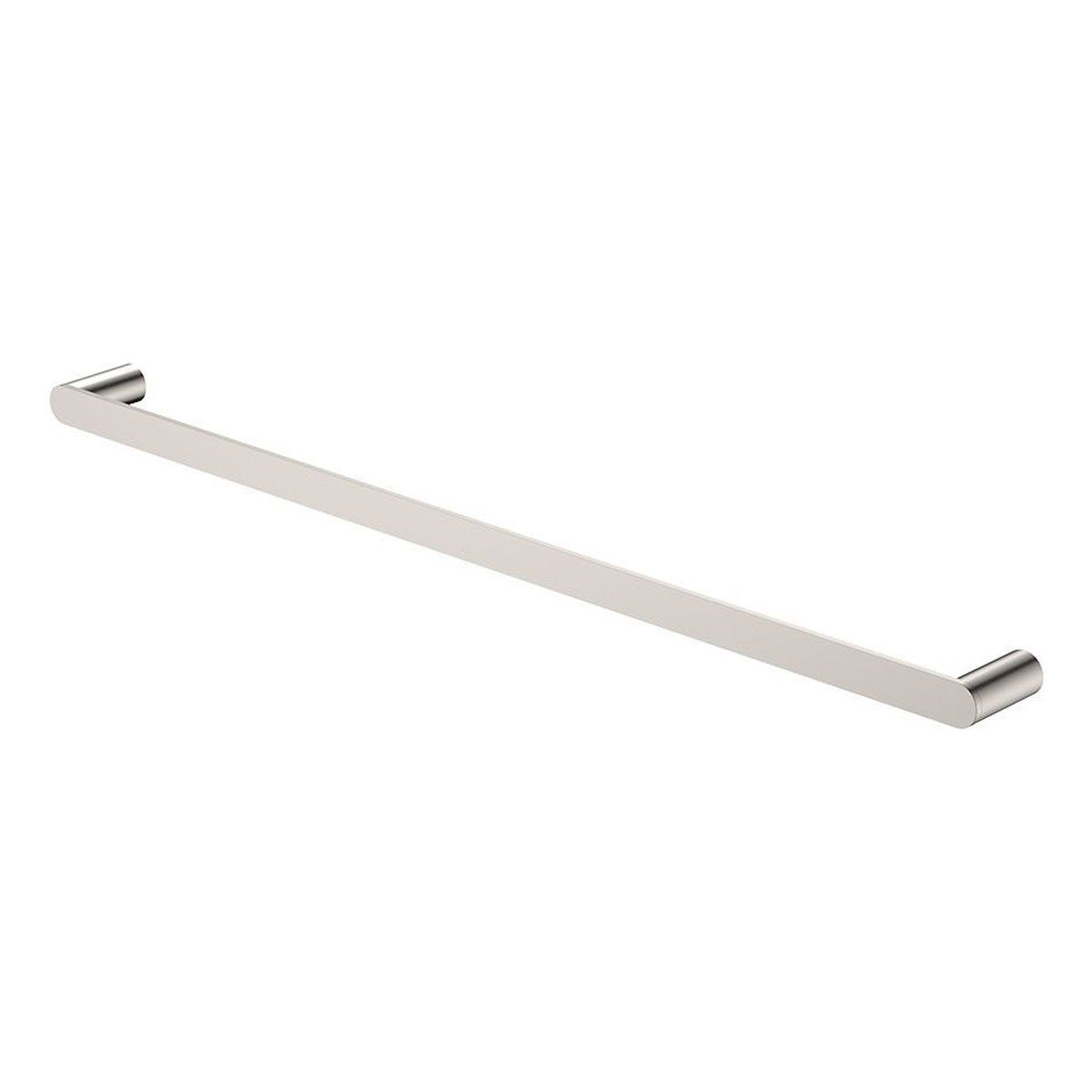 Empire Slim Single Towel Rail, 800mm, Brushed Nickel