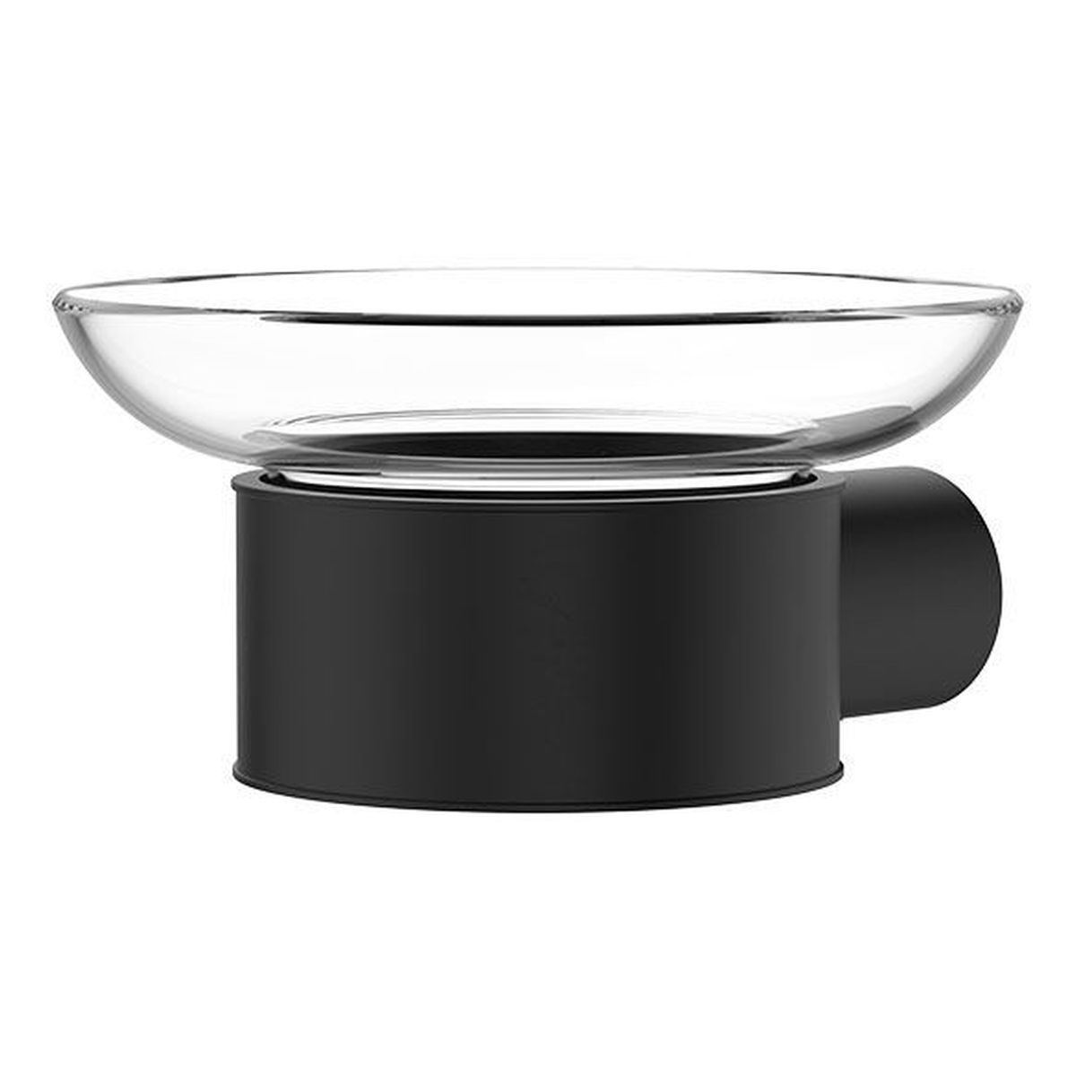 Empire Slim Glass Soap Dish, Matte Black