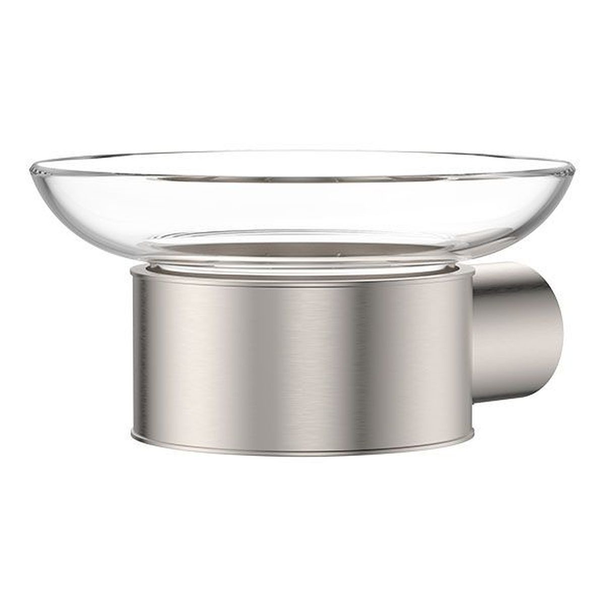 Empire Slim Glass Soap Dish, Brushed Nickel