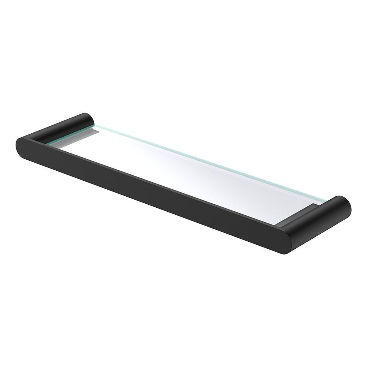 Empire Slim Glass Shelf, Matte Black