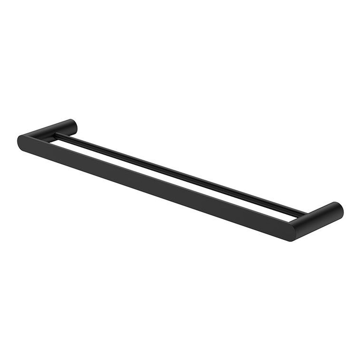 Empire Slim Double Towel Rail, 600mm, Matte Black