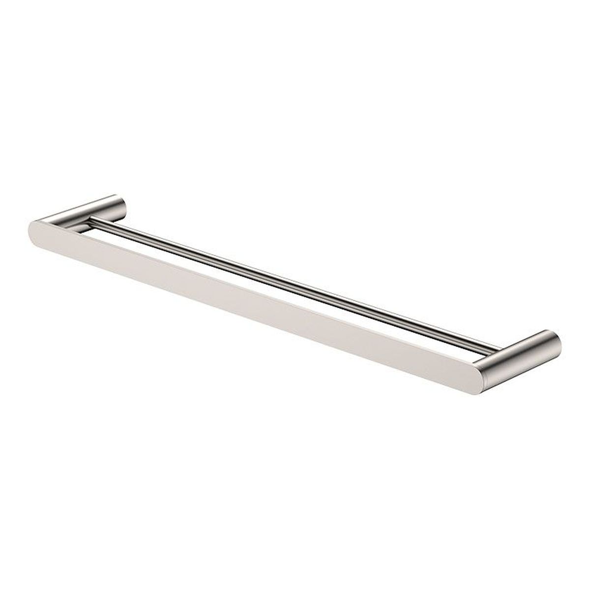 Empire Slim Double Towel Rail, 600mm, Brushed Nickel