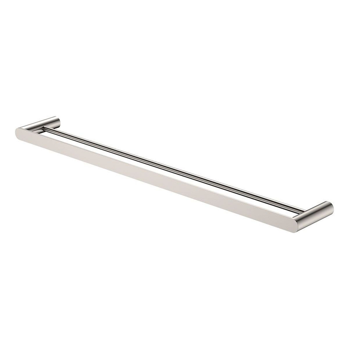 Empire Slim Double Towel Rail, 800mm, Brushed Nickel