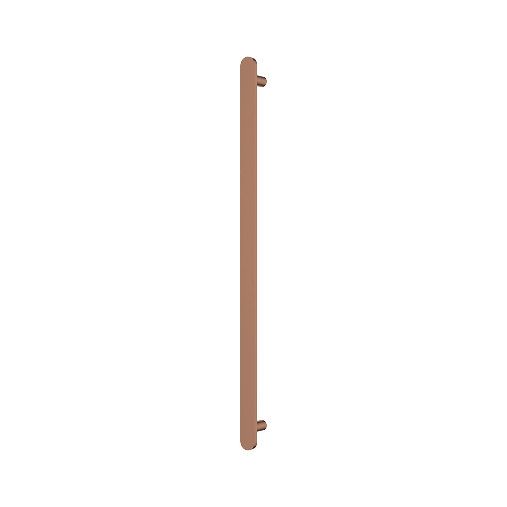 Empire Slim Vertical Heated Towel Rail, 60 x 900mm, Brushed Copper