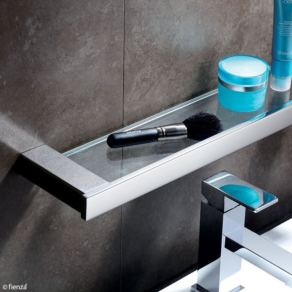 Koko Glass Shelf, Chrome