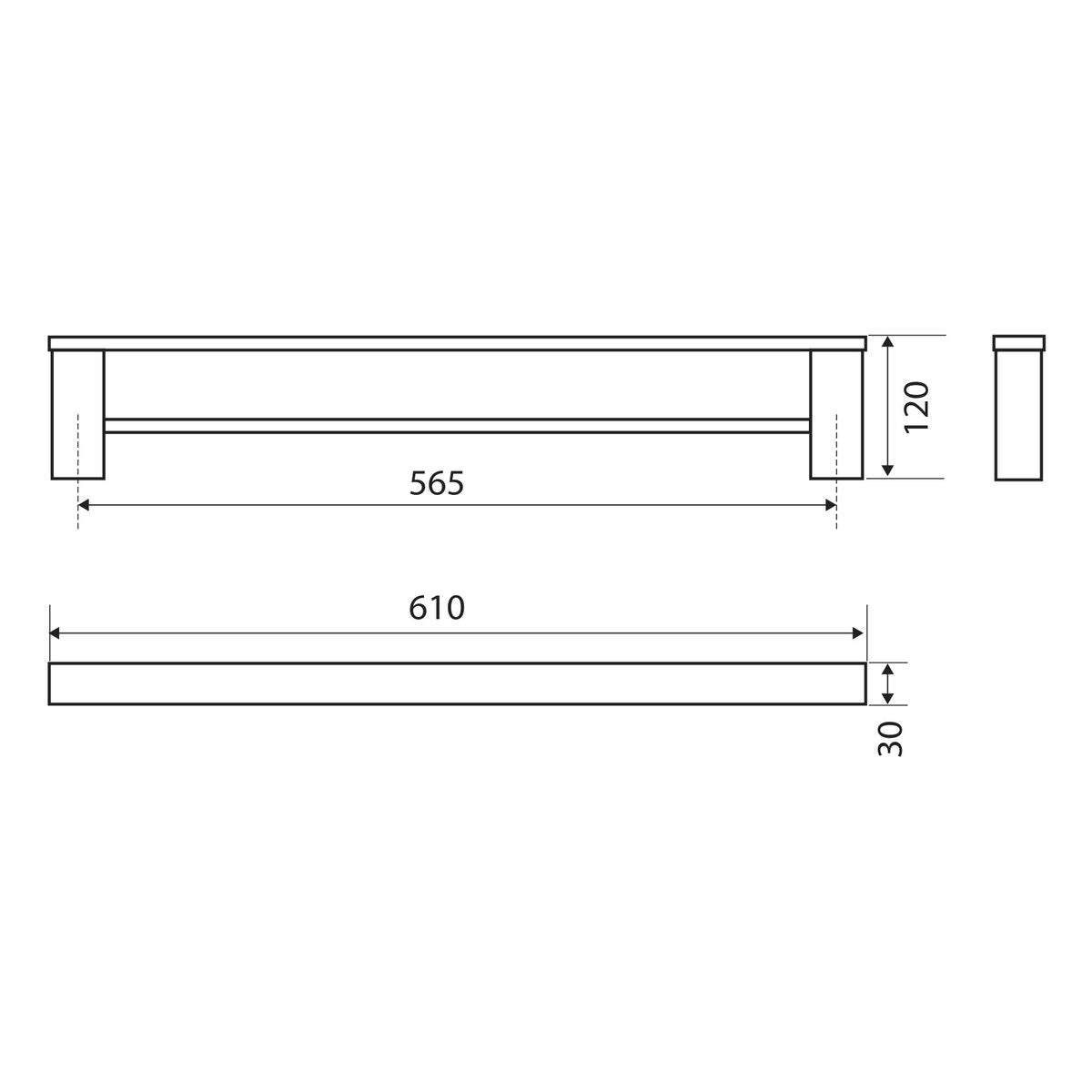 Fienza Koko Double Towel Rail, 610 mm