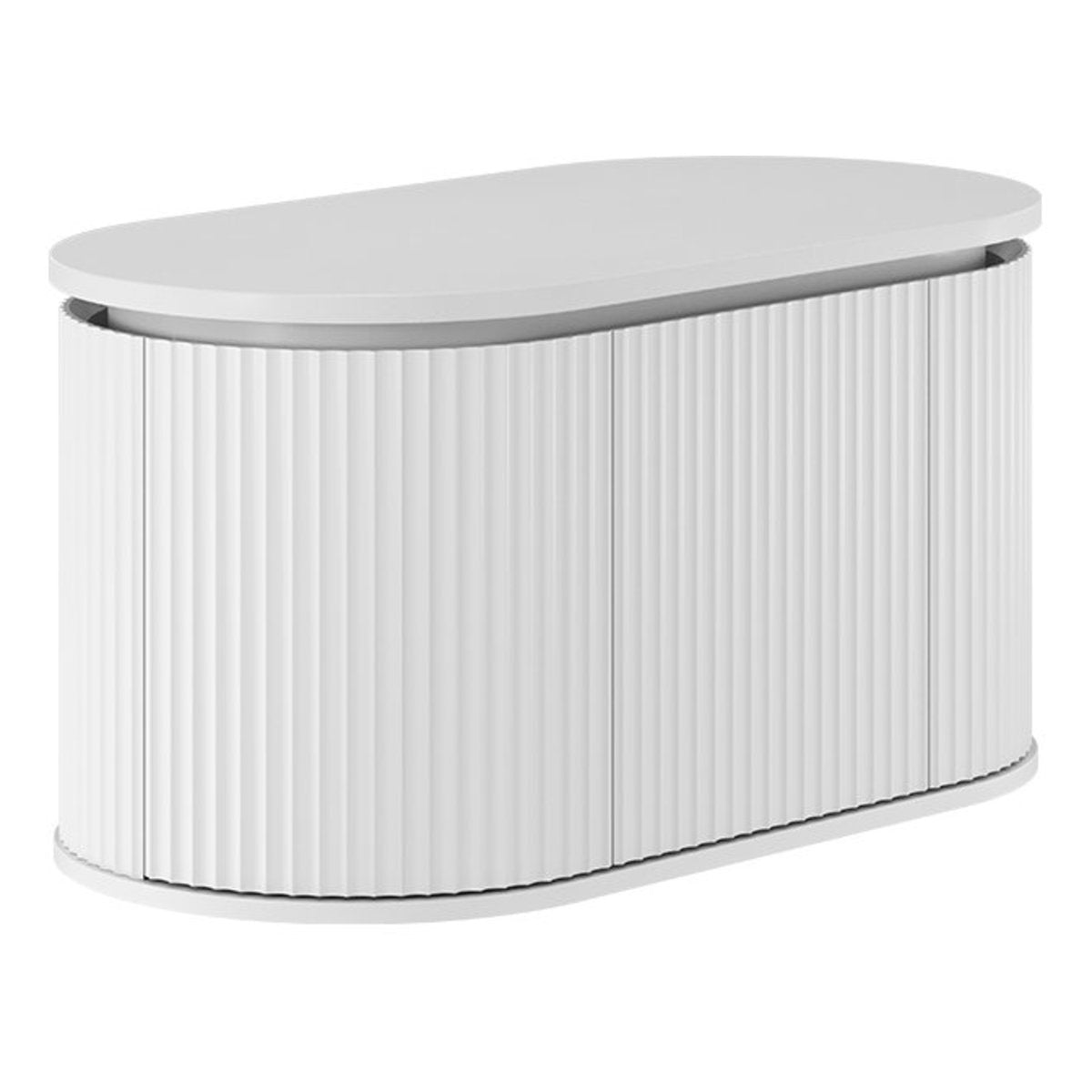 Fienza Empire Pill Satin White 900 Wall Hung Cabinet