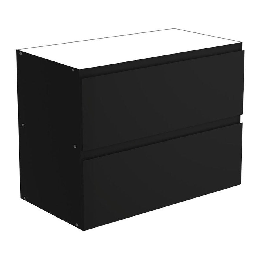Fienza Amato Satin Black 900 Base Cabinet