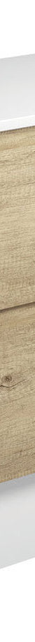 Fienza Amato Scandi Oak 900 Cabinet On Kickboard, Satin White Panels