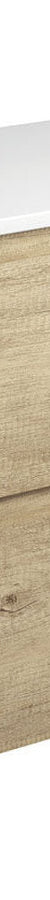 Fienza Amato Scandi Oak 900 Wall-Hung Cabinet, Satin White Panels