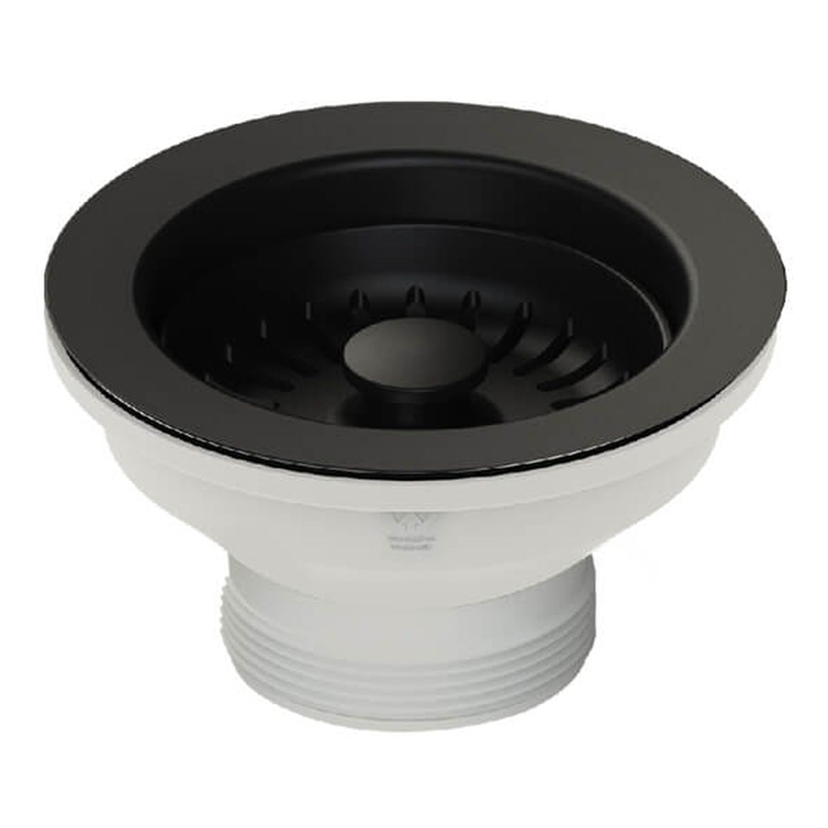 Turner Hastings 90X50 Matte Black Basket Waste & Long Bolt
