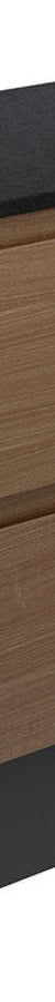 Fienza Amato Walnut 900 Cabinet On Kickboard, Satin Black Panels