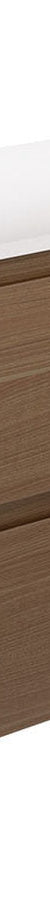 Fienza Amato Walnut 900 Wall-Hung Cabinet, Matte Black Towel Rails