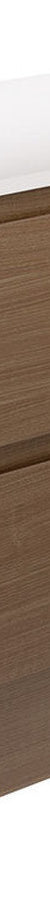Fienza Amato Walnut 900 Cabinet On Kickboard, Satin White Panels