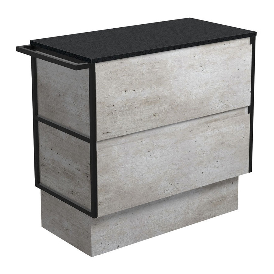 Fienza Amato Industrial 900 Cabinet On Kickboard, 1 Frame & 1 Towel Rail
