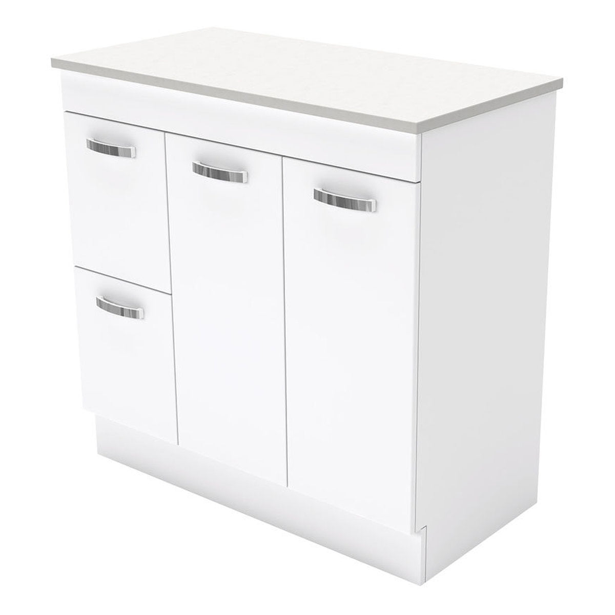 Fienza Unicab 900 Cabinet On Kickboard, Left Hand Drawers