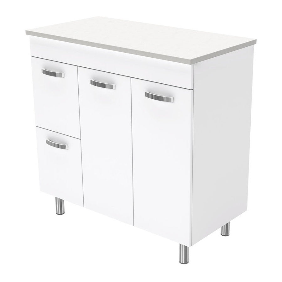 Fienza Unicab 900 Cabinet On Legs, Left Hand Drawers