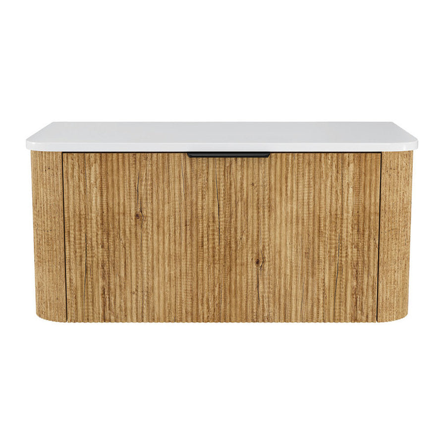 Fienza Minka Curved Scandi Oak 900 Wall Hung Cabinet