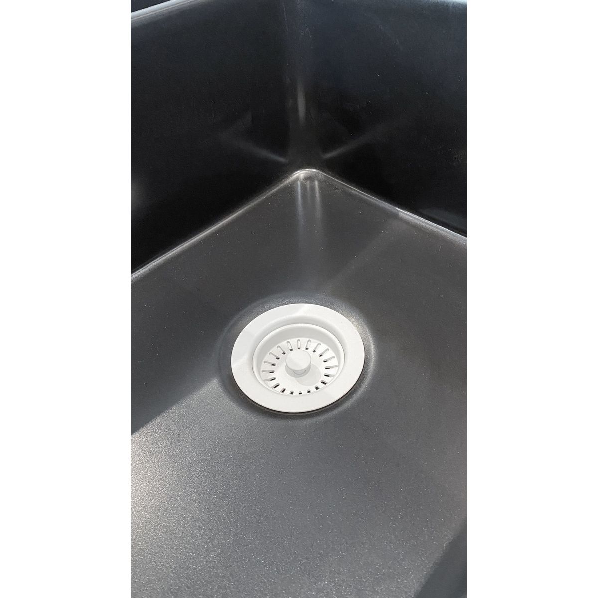 90X50 Matte White Basket Waste & Long Bolt