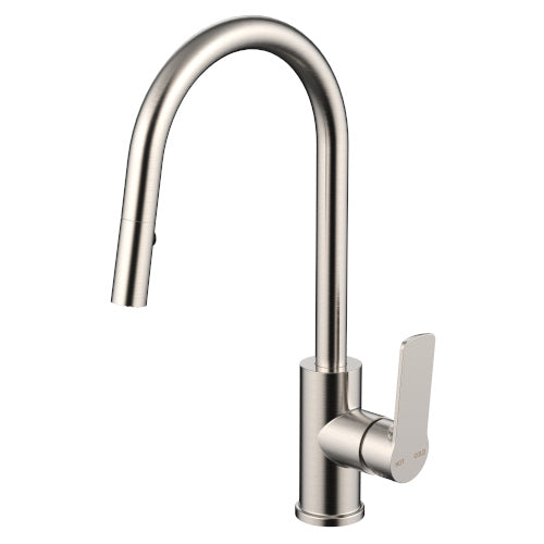 Millennium Cioso Pullout Spray Sink Mixer with Akemi Handle, Brushed Nickel
