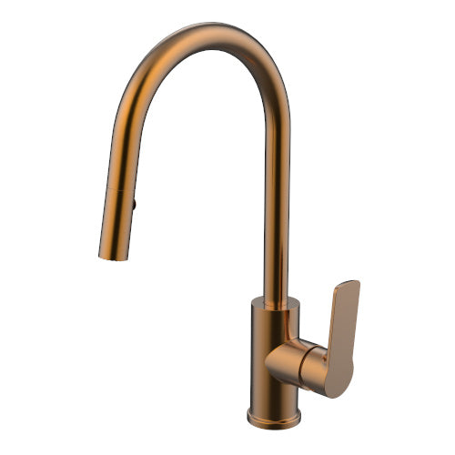 Millennium Cioso Pullout Spray Sink Mixer with Akemi Handle, Rosa
