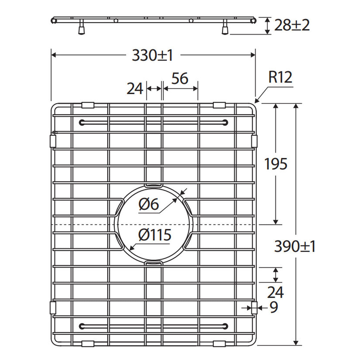 Fienza Hana 27L Double Sink Protector, Stainless Steel