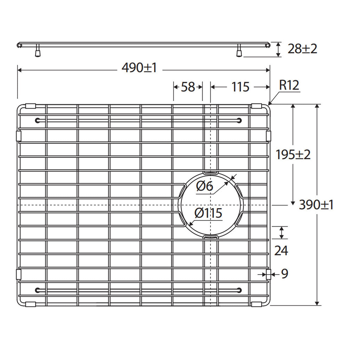 Fienza Hana 40L Double Sink Protector, Stainless Steel