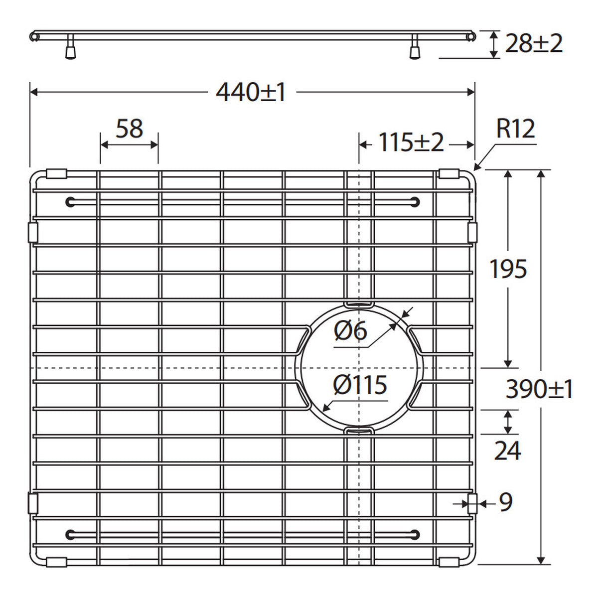 Fienza Hana 36L Sink Protector, Stainless Steel